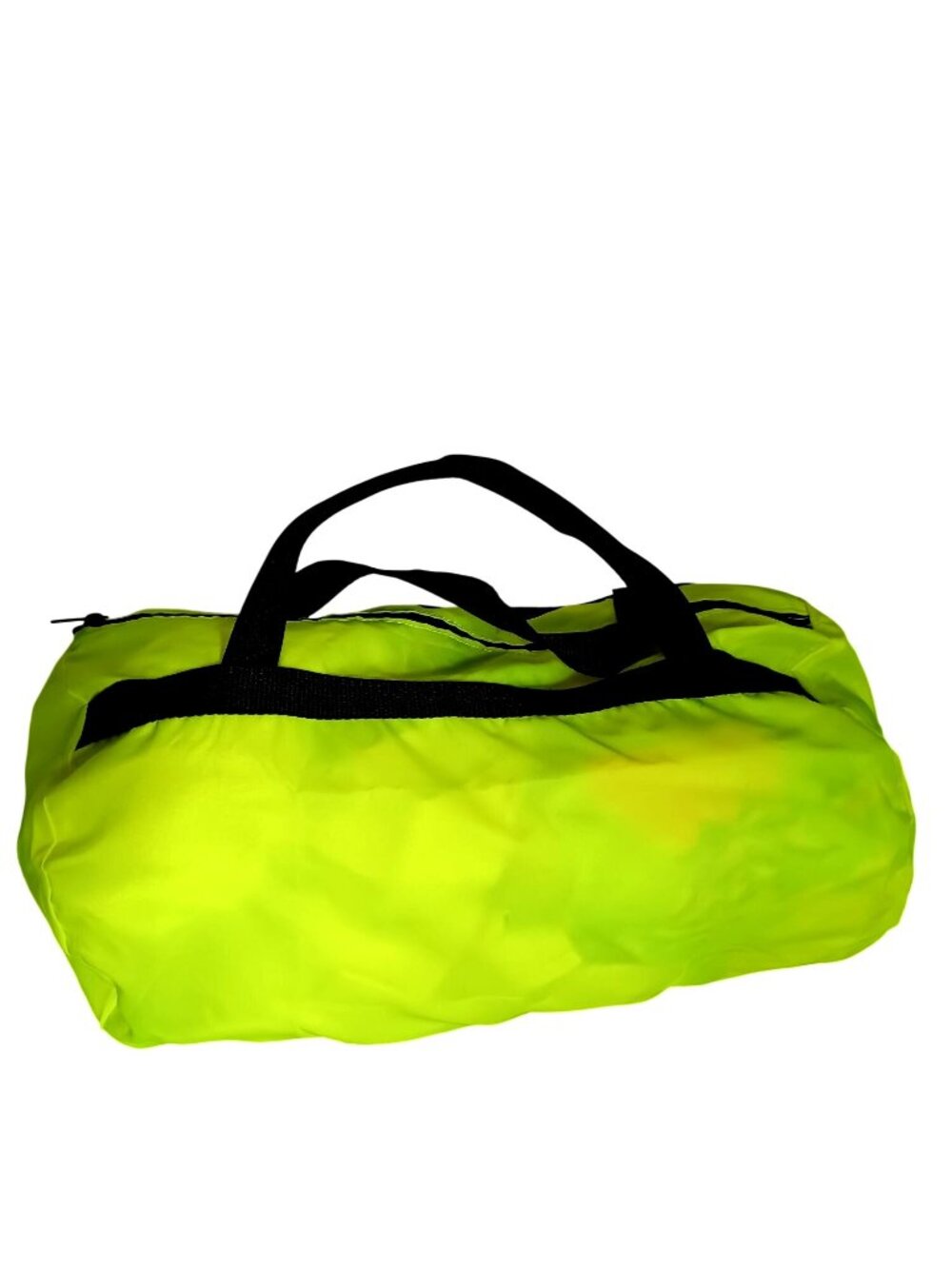 Duffel Bag Nylon Bright Yellow/Black Handles Zipper Lightweight Lot of 5